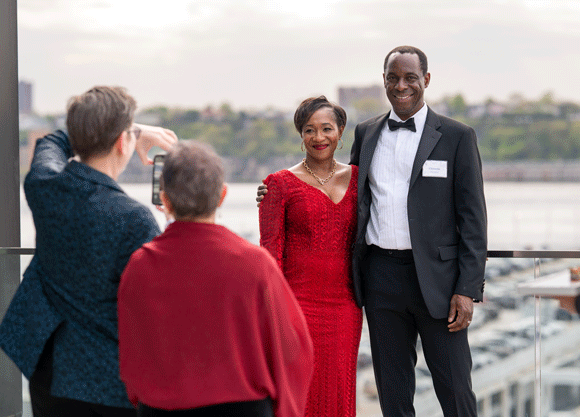 Parents get their picture taken at the Gala