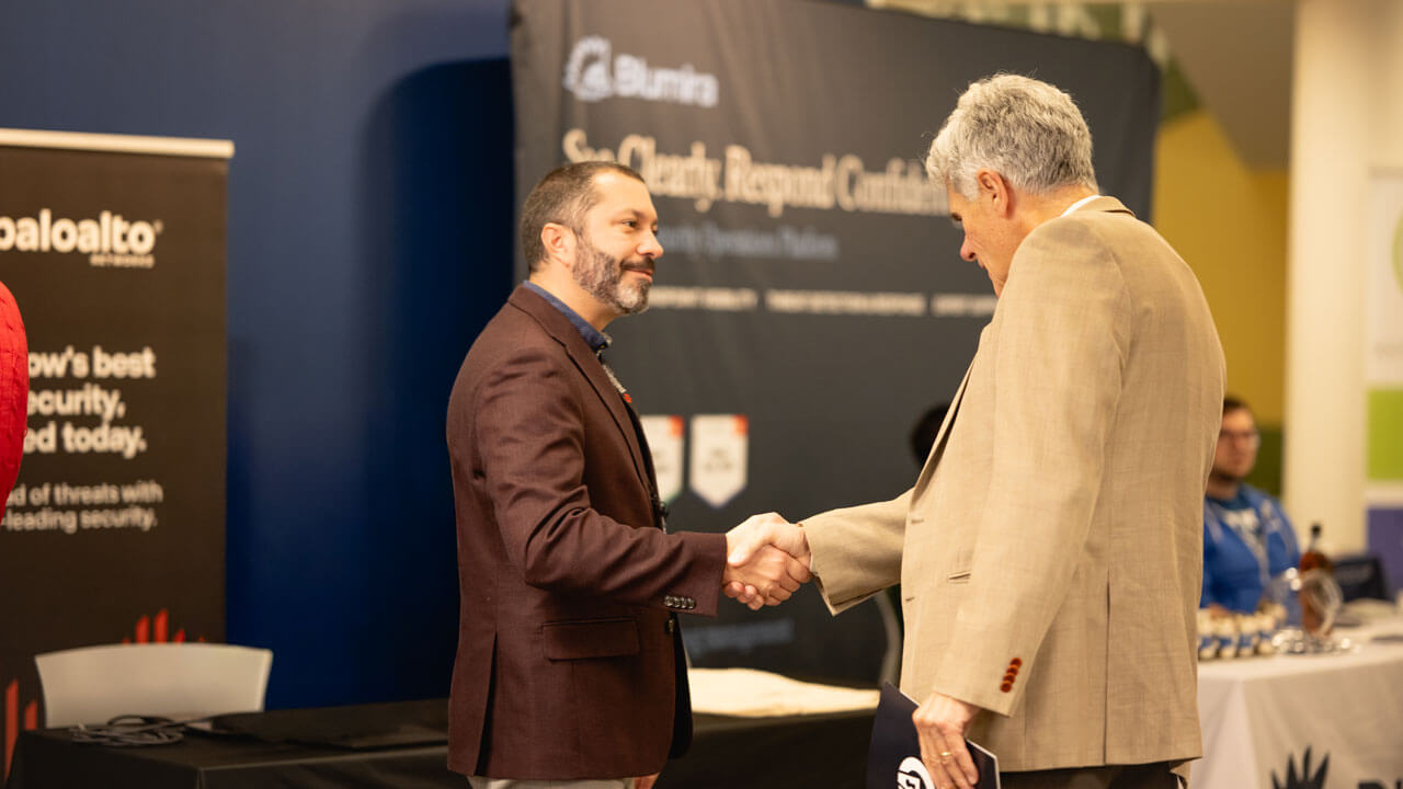 People shake hands